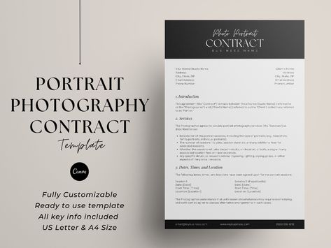 Contract Template Design, Recruitment Branding, Photography Contract Template, Photography Contract, Best Website Templates, Contract Design, Contract Agreement, Relationship Bases, Photography Pricing