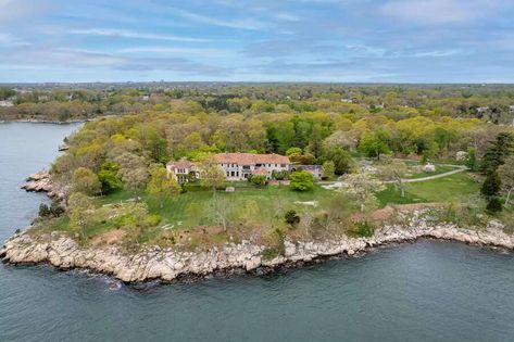 Who wouldn't want to live here??? Darien Connecticut, Polo Field, Long Island Sound, Equestrian Facilities, Italian Villa, Private Beach, Oil Water, Private Island, Beach Cottages