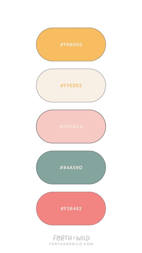 Colour Palette With Hex Codes, Website Color Palette, Hex Color Palette, Spring Color Palette, Color Schemes Colour Palettes, Color Vibe, Hex Codes, Brand Color Palette, Sun Sets