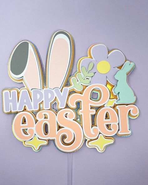 Make your Easter cake extra special with our cute Happy Easter cake topper! 🐰🎂 Available in my Etsy store! #easterdecor #miaspixiedust Bunny Ear Cake Topper, Easter Bunny Cake Topper, Easter Cake Toppers, Daniela Villegas, Easter Cake, Cute Happy, Easter Cakes, Creative Studio, Happy Easter