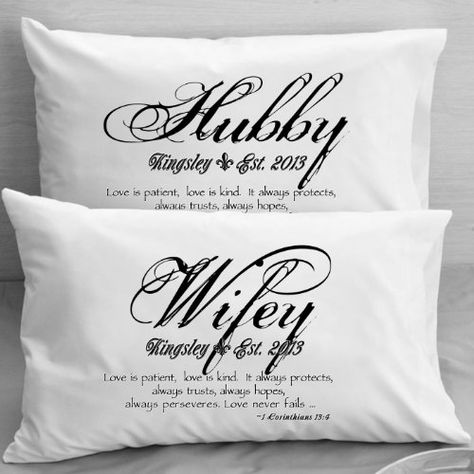 1 Corinthians 13 Love Bible Verse Pillow Cases - Wife Husband Wedding, Anniversary, Gift Idea for Couples. Custom-PillowCases-by-StockingFactory http://smile.amazon.com/dp/B00CD9MQSU/ref=cm_sw_r_pi_dp_gtuVvb0F0TZ00 Couples Pillow, Gift Idea For Couples, 1 Corinthians 13 Love, Couple Pillow, Wedding Gift Ideas, Bible Verses About Love, Personalized Pillow Cases, Custom Pillow Cases, Love Is Patient