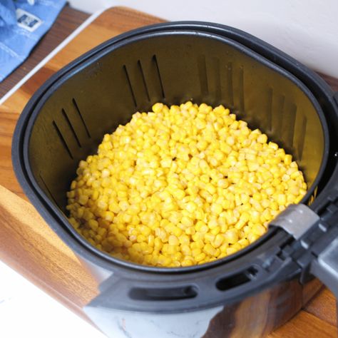 Air Fryer Canned Corn - Fork To Spoon Corn Air Fryer, Air Fryer Corn, Can Corn, Corn Nut, Hot Corn, Canned Corn, Healthy Side Dishes, On The Menu, Yummy Sides