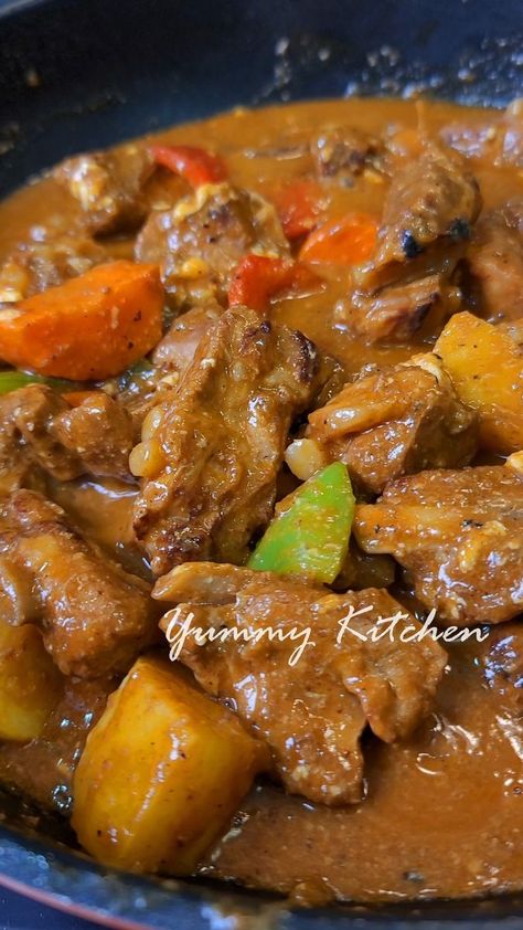 1.2M views · 20K reactions | Pork Caldereta | Yummy Kitchen | Yummy Kitchen · Original audio Caldereta Recipe Filipino Food, Pork Caldereta, Recipe Filipino Food, Caldereta Recipe, Yummy Kitchen, Filipino Dishes, Pinoy Food, Filipino Food, Pork Dishes