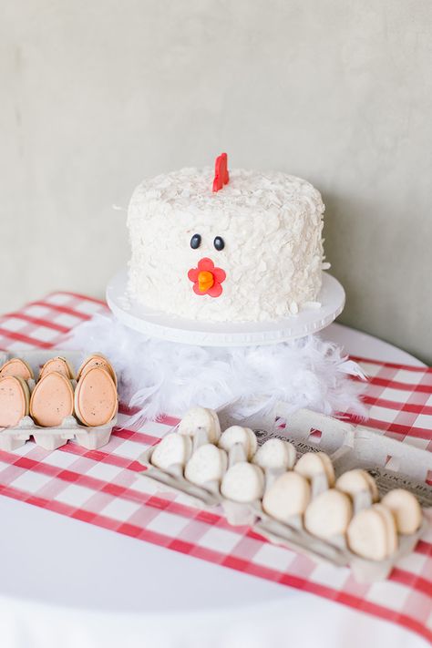 Chicken Birthday, Chicken Party, Fourth Birthday Party, Farm Animals Birthday, Chicken Cake, Barnyard Birthday Party, Animals Birthday Party, Farm Theme Birthday, Farm Animal Party