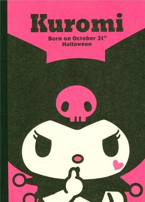 Kuromi Notebook exercise book rabbit skull lined Collage Wall, Pink And Black, My Melody, Wall Collage, Wall Prints, Photo Wall, Hello Kitty, Poster Prints, Kitty