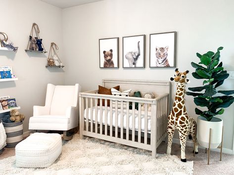 Neutral Safari Nursery Twin Boys Nursery, Blue Nursery Boy, Baby Nursery Inspiration, Baby Boy Nursery Themes, Nursery Glider, Baby Boy Room Decor, Girl Nursery Room, Nursery Room Design, Baby Boy Room Nursery