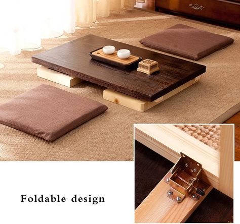 Coffee Tables Solid Wood Table Simple Computer Table Folding Table Tatami Low Table Writing Desk Japanese Style Several Tables (Color : Brown, Size : 80 * 50 * 30cm) : Amazon.co.uk: Home & Kitchen Simple Computer Table, Desk Japanese, Folding Coffee Table, Balcony Living Room, Bedroom Colour, Table Folding, Garden Balcony, Low Table, Solid Wood Coffee Table