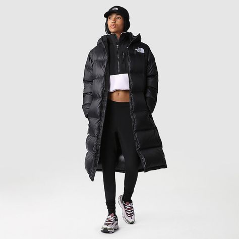 Belted Coat Outfit, Black North Face Puffer Jacket, Long North Face Jacket, Black North Face Puffer, North Face Winter Coat, Long Puffer Jacket, North Face Puffer Jacket, Long Parka, Long Puffer