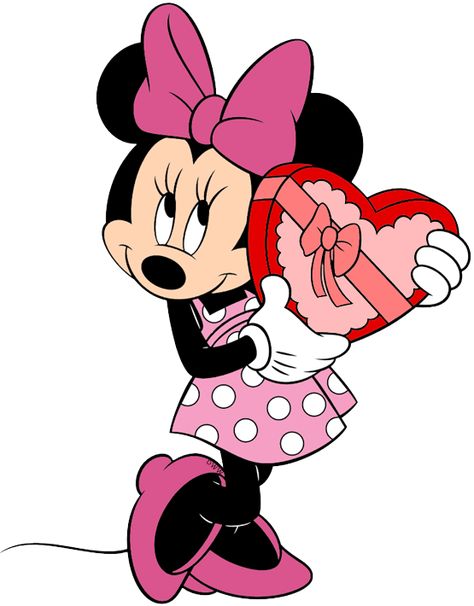 Clip art of Minnie Mouse holding a box of chocolates #minniemouse, #valentinesday Minnie Mouse Clipart, Miki Mouse, Minnie Mouse Valentines, Minnie Mouse Cartoons, Minnie Y Mickey Mouse, Mickey Mouse Images, Minnie Mouse Images, Mouse Tattoos, Minnie Mouse Pictures