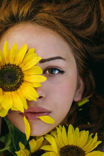 ii | by jaca2708 Sunflower Field Photography, Sunflower Photography, Sunflower Photo, Sunflower Pictures, Photographie Portrait Inspiration, Creative Photography Techniques, Self Portrait Photography, Creative Portrait Photography, Eye Photography