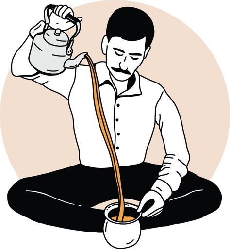 Chai Guys Karak Chai Recipe, Chai At Home, Guy Illustration, Indian Chai, London Weather, Chai Recipe, Indian Illustration, Indian Tea, Fresh Spices