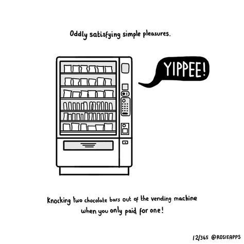 12/365 Oddly satisfying simple pleasures. The Vending Machine. A Drawing a Day 2017. Illustration by Rosie Apps Vending Machine Drawing Reference, Vending Machine Drawing, Cute Vending Machine Drawing, Vending Machine Design Graphics, Vending Machine Illustration, Cute Vending Machine Illustration, Vending Machine Location, Vending Machine Design, Friend Logo