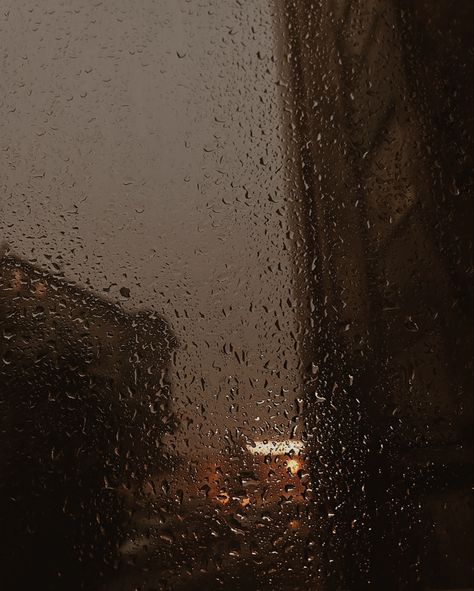 Rain Aesthetic Brown, Rain On A Window Aesthetic, Rain Brown Aesthetic, Brown Rain Aesthetic, Raining Window Aesthetic, Rain Window Aesthetic, Goth Playlist, Brown Eye Aesthetic, Profile Theme Ideas