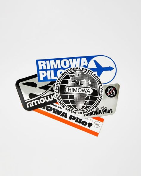 RIMOWA on Instagram: "Spark up your nostalgia with the latest RIMOWA sticker set inspired by airlines of the nineties." Airline Design Branding, Plane Graphic Design, Rimowa Sticker, Pilot Stickers, Airline Design, Aviation Stickers, Chicago Graphic Design, Travel Magazine Design, Airport Logo