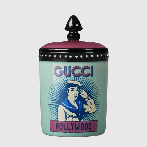 Shop the Mehen, Gucci sailor print candle at GUCCI.COM. Enjoy Free Shipping and Complimentary Gift Wrapping. Holiday Scented Candles, Pearl Candle, Cozy Throw Pillows, Printed Candles, Jars With Lids, Porcelain Candle, Classic Candles, Gucci Brand, Candle Branding