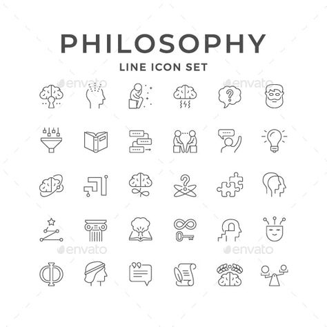 Philosophy Doodles, Philosophy Logo Design, Philosophy Drawing Art, Philosophy Illustration, Psychology Icon, Philosophy Drawing, Philosophy Notes, Philosophy Tattoos, Insta Highlight Cover Icons