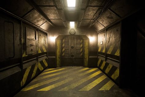 Apocalypse Bunker, Fallout Bunker, Enclave Fallout, Fallout Artwork, Scifi Corridor, Sci Fi Base, Game Level Design, Thumbnail Background, Interior Environment