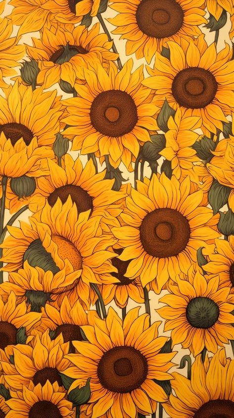 Iphone Wallpaper Autumn, Pretty Phone Backgrounds, Sunflower Illustration, Wallpaper Autumn, Sunflower Images, Creative Backdrops, Sunflowers Background, Pastel Design, Sunflower Pictures