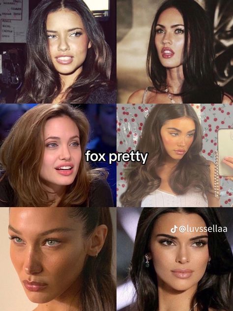 Animal Beauty Types Face, Fox Pretty Face, Deer Pretty Face, Fox Pretty, Pretty Eyes Color, Heart App, Wax Roller, Facial Aesthetics, Face Aesthetic