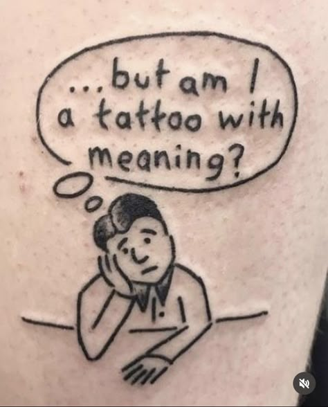 Funny Tattoos Aesthetic, Stuck Like Glue Tattoo, Funny Tattoo Ideas Hilarious, Have A Nice Life Tattoo, Ignorant Style Tattoo Men, This Is Fine Tattoo, Peace Was Never An Option Tattoo, Tiny Tattoo Stencil, Shop Minimum Tattoo Ideas