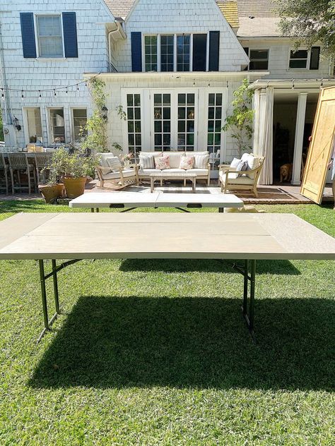 Around the House at My 100 Year Old Home Folding Table Topper, 100 Year Old Home, Barn Table, Outside Fall Decor, Homemade Tables, Outdoor Dining Room, Wooden Table Top, Foldable Table, Old Home