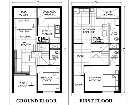 20 X 30 House Plan - With Vastu Tips BC3 20×30 House Plan, Duplex House Plan, West Facing House, North Facing House, 30x40 House Plans, Vastu House, 2bhk House Plan, Duplex Plans, Little House Plans