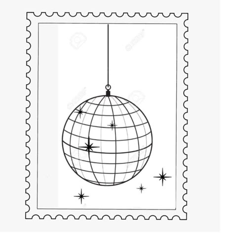 Disco Stamp Tattoo, Disco Ball Stamp Tattoo, Melting Disco Ball Tattoo, Disco Ball Line Drawing, Mirrorball Tattoo Design, Small Disco Ball Tattoo, Taylor Swift Stamp Tattoo, Cherry Disco Ball Tattoo, Disco Ball Tattoo Simple