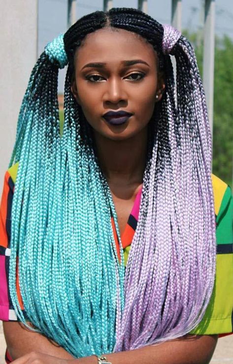 30 Awesome Ways To Style Your Bodacious Box Braids #colorfulboxbraids Undercut Haircut, Trendy We Fryzurach, Colored Box Braids, Lemonade Braids Hairstyles, French Braid Ponytail, Big Box Braids, Blonde Box Braids, Short Box Braids, Jumbo Box Braids