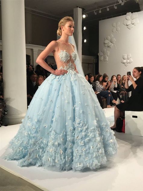 Did you see Randy Fenoli's runway show tonight?... - Kleinfeld Bridal | Facebook Randy Fenoli, Blue Wedding Dress, Strictly Weddings, Prom Dresses 2017, Kleinfeld Bridal, Cinderella Dresses, Blue Wedding Dresses, Dresses Style, Runway Show