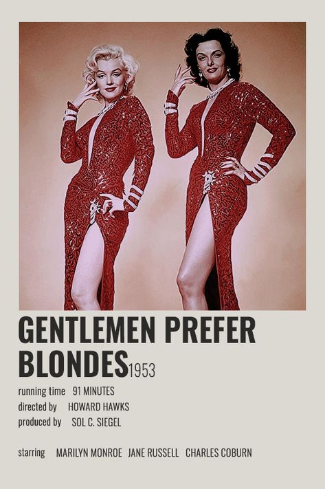 Gentlemen Prefer Blondes Poster, Blond Characters, Movie Outfit Ideas, Blonde Characters, Blonde Movie, Quote Movie, Movie Outfit, Film Recommendations, Movies To Watch Teenagers