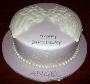 ~ Angel Wings Birthday Cake ~ – SweetPea Designer Cakes Angel Birthday Cake, Angel Wings Cake, Apple Cake Pops, Angel Birthday, Happy Birthday Angel, Birthday Cake Cake, Giraffe Cakes, Angel Feather, Angel Theme