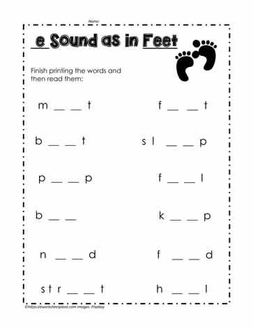 Long Ee Sound Worksheet, Ee Sound Words Worksheets, Ee Sound Worksheet, Ee Words Worksheet, Ee Words, Vowel Teams Worksheets, Long E Words, Vowel Worksheets, Cvc Words Worksheets