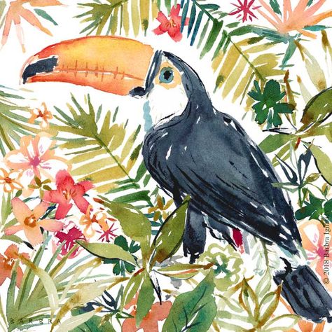 MANUELA THE TOCO TOUCAN – BARBARIAN by Barbra Ignatiev | Bold colorful art Barbra Ignatiev, Toucan Art, Toco Toucan, Hawaiian Art, Bird Artwork, Daily Painting, Arte Animal, Bird Drawings, Bird Illustration