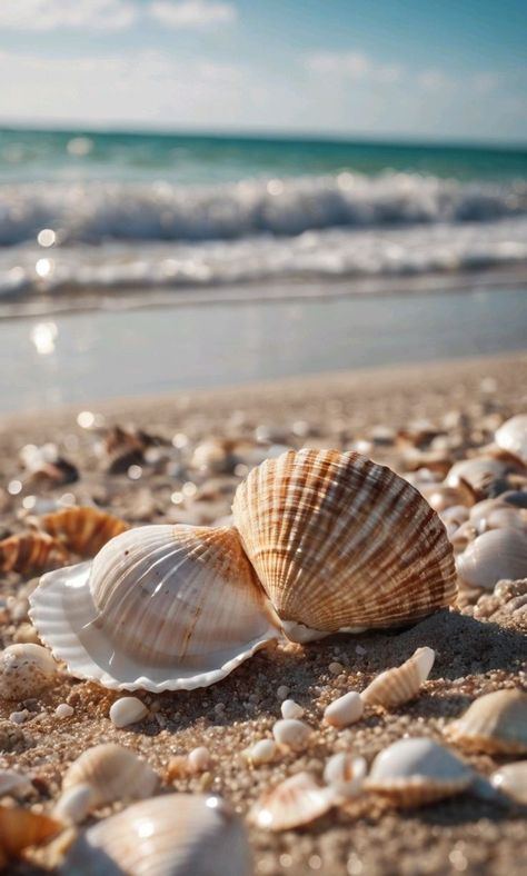 Seashells Photography, Pearl Wallpaper, Dreamy Photography, Ocean Vibes, Wallpaper Iphone Disney, Beach Wallpaper, Summer Wallpaper, Bathroom Art, Beach Art