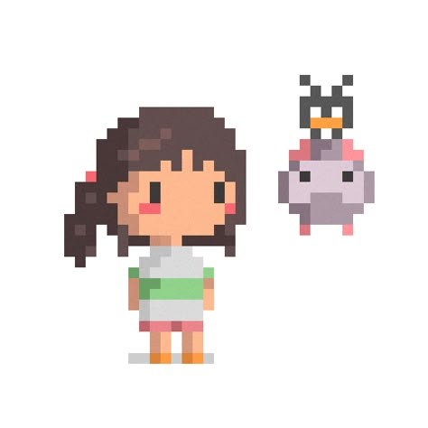 Ghibli Pixel Art, Gif Studio, Wolf Children, Pixel Animation, 8bit Art, 3d Figures, Pixel Art Characters, Studio Ghibli Art, Anime Pixel Art