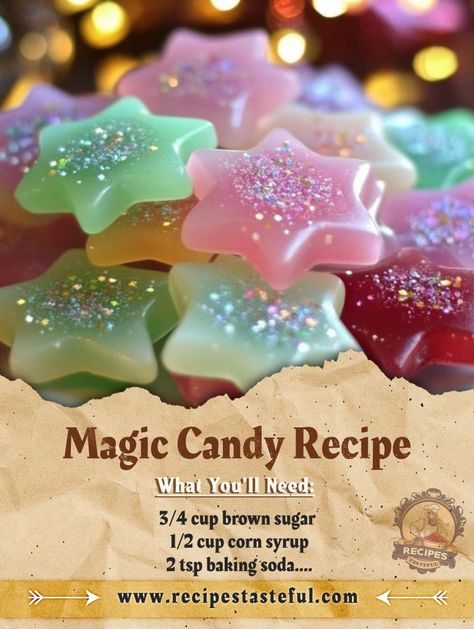 Magical Candy, Magic Candy, Easy Christmas Candy Recipes, Hard Candy Recipes, Easy Candy Recipes, Yummy Deserts, Kids Meal, Candy Recipe, Asparagus Soup