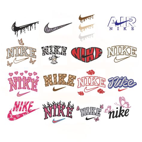 Nike Embroidery Designs Bundle Cute Cricut Hoodie Ideas, Tshirt Customization Diy, Nike Custom Sweatshirts, Custom Hoodies Ideas Design, Custom Hoodies Ideas, Nike Drawing, Nike Embroidery Design, Tshirt Printing Business, Nike Embroidery