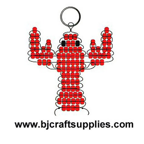 Beaded Lobster, Keyring Craft, Bead Buddies, Bead Wall, Bead Lizard, Pony Bead Animals, Bead Animals, Pony Bead Projects, Loom Designs