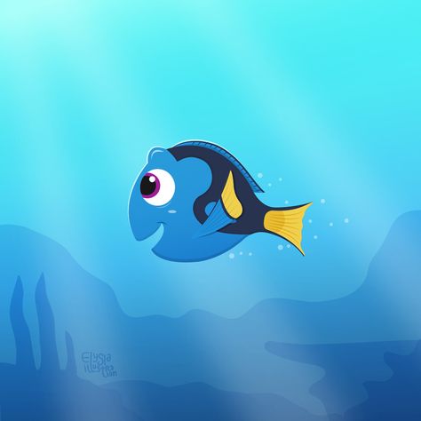 Dory Drawing, Dory From Finding Nemo, Dory Fish, Nemo Party, Dory Finding Nemo, Dory Nemo, Vet Life, Beachy Stuff, Fish Drawings