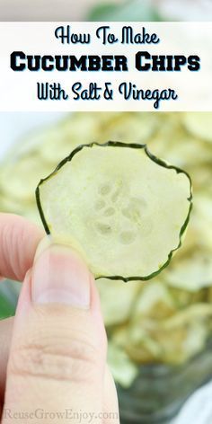 Cucumber Chips, Snacks Diy, Vinegar Cucumbers, Healthy Chips, Salt And Vinegar, Cucumber Diet, Dehydrated Vegetables, Veggie Chips, Cucumber Recipes