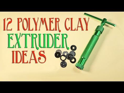 Clay Extruder Techniques, Polymer Clay Extruder Ideas, Clay Extruder Ideas, Polymer Clay Extruder, Polymer Clay Tips, Clay Extruder, Clay Videos, Clay Tips, Polymer Clay Techniques