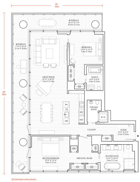 200 East 59th Street luxury condo unit20-26E 2,291sqft Nyc Apartment Layout Floor Plans, Modern Penthouse Floor Plan, Luxury Apartment Layout, Plan Condo, 2 Bedroom Apartment Floor Plan, Penthouse Apartment Floor Plan, Penthouse Layout, Condo Floor Plans, San Myshuno