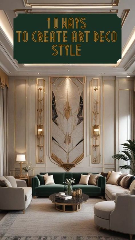 Click the link for free tips and tricks for Art Deco Interior design. Interior Design Living Room Art Deco | Art Deco Interior Design tips. Salon Art Deco, Living Room Art Deco, 1920s Interior, Modern Art Deco Interior, Chrome Furniture, Art Deco Lounge, Art Deco Style Interior, 1920s Interior Design, Art Deco Room