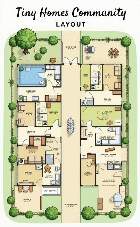 Small House Communities
Tiny Community
Pocket Neighborhood
Resort Design Plan
Resort Plan
Co Housing
Detail Arsitektur
Tiny House Village
Community Housing Small Resort Design Plan Layout, Pocket Neighborhood Layout, Unique House Floor Plans, Communal Living Floor Plans, Commune Design Layout, Tiny House Village Layout, Residential Complex Site Plan, Compound House Plans Family, Tiny Home Community Layout