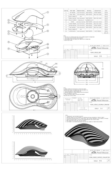 Pearl Mouse on Behance Mouse Designs Product, Orthographic Drawing, Mouse Sketch, Bionic Design, Industrial Design Portfolio, Structural Drawing, Section Drawing, Elevation Drawing, Mouse Drawing