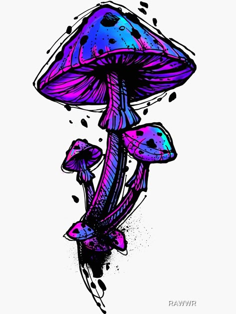 Shroom Tattoo, Mushroom Paint, Trippy Drawings, Mushroom Drawing, Psy Art, Hippie Painting, Cool Pencil Drawings, Graffiti Characters, Cool Wallpapers Art