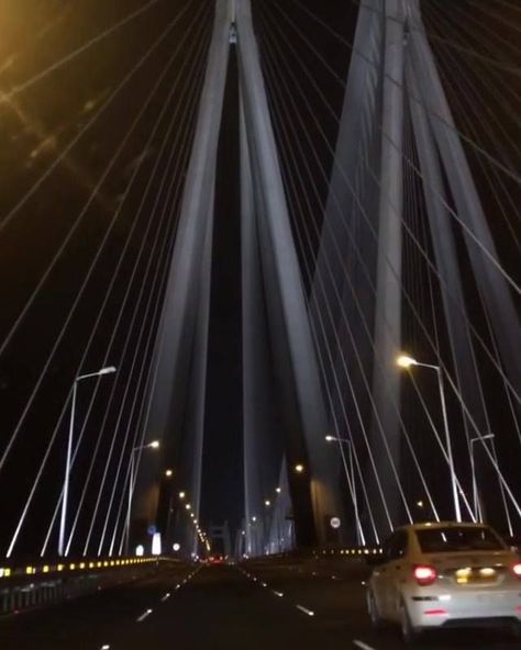 📍Bandra-Worli Sea Link, Mumbai Late night long drives in Mumbai with good music, good company and crossing Bandra-Worli Sea Link is ultimate bliss !!... | By World of INDIA Sea Link Mumbai Night, Worli Sea Link Night, Mumbai Night View, Mumbai Sea Link, Marine Drive Mumbai, Bandra Worli Sea Link, Mumbai Meri Jaan, Rich Wealthy, Long Drives