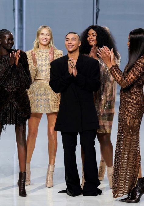 Balmain Olivier Rousteing, Olivier Rousteing Style, Vibe Board, Balmain Style, Spring Fashion Chic, Balmain Collection, Fashion Basics, Olivier Rousteing, Carla Bruni