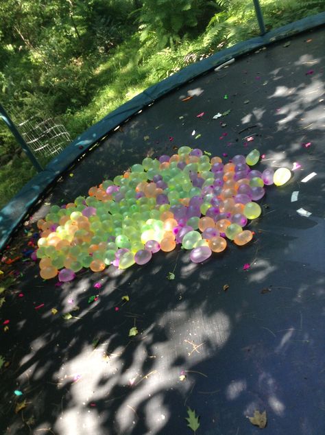 Water Balloons on a trampoline! Trampoline Sprinkler, Summer Board, Water Sprinkler, Water Sports Activities, Trampoline Park, Summer Water, Water Balloons, Summer Celebration, Summer Ideas