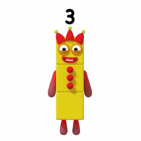 Numberblock Three - YouTube Number Blocks Cake Topper Printable, Numberblocks Birthday, Block Birthday Party, Baby Birthday Party Theme, Number Blocks, Simple Birthday Party, Baby Event, Kids Background, Sweet Sixteen Parties